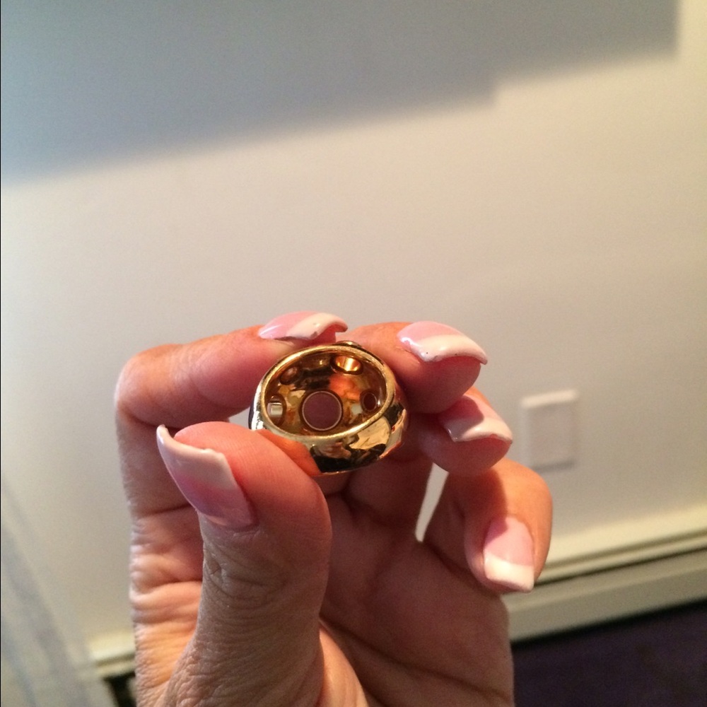 Coach navy enamel with gold accents ring - Picture 3 of 4